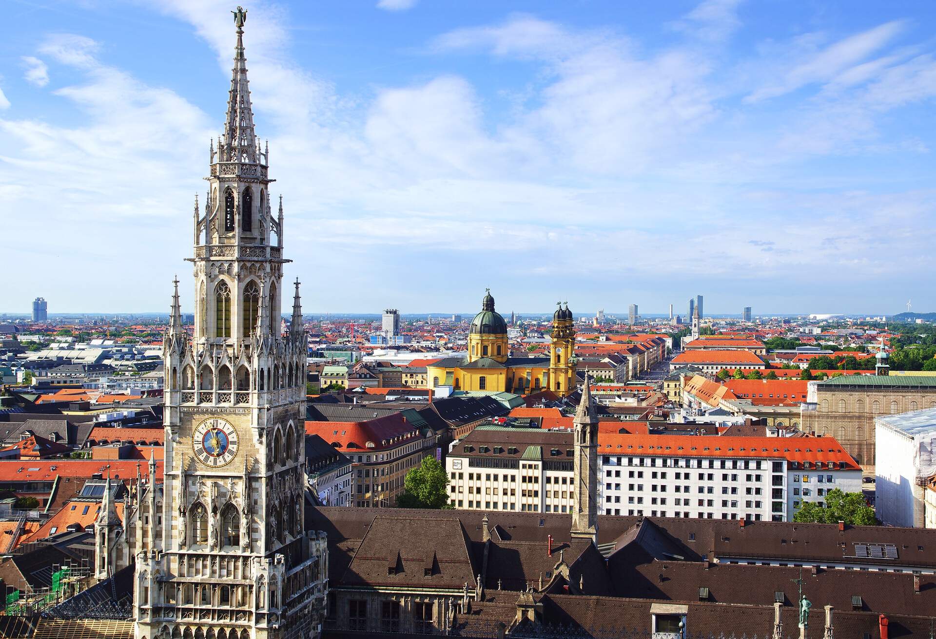 The panorama view of Munchen city centre. Munich, Germany; Shutterstock ID 107481257