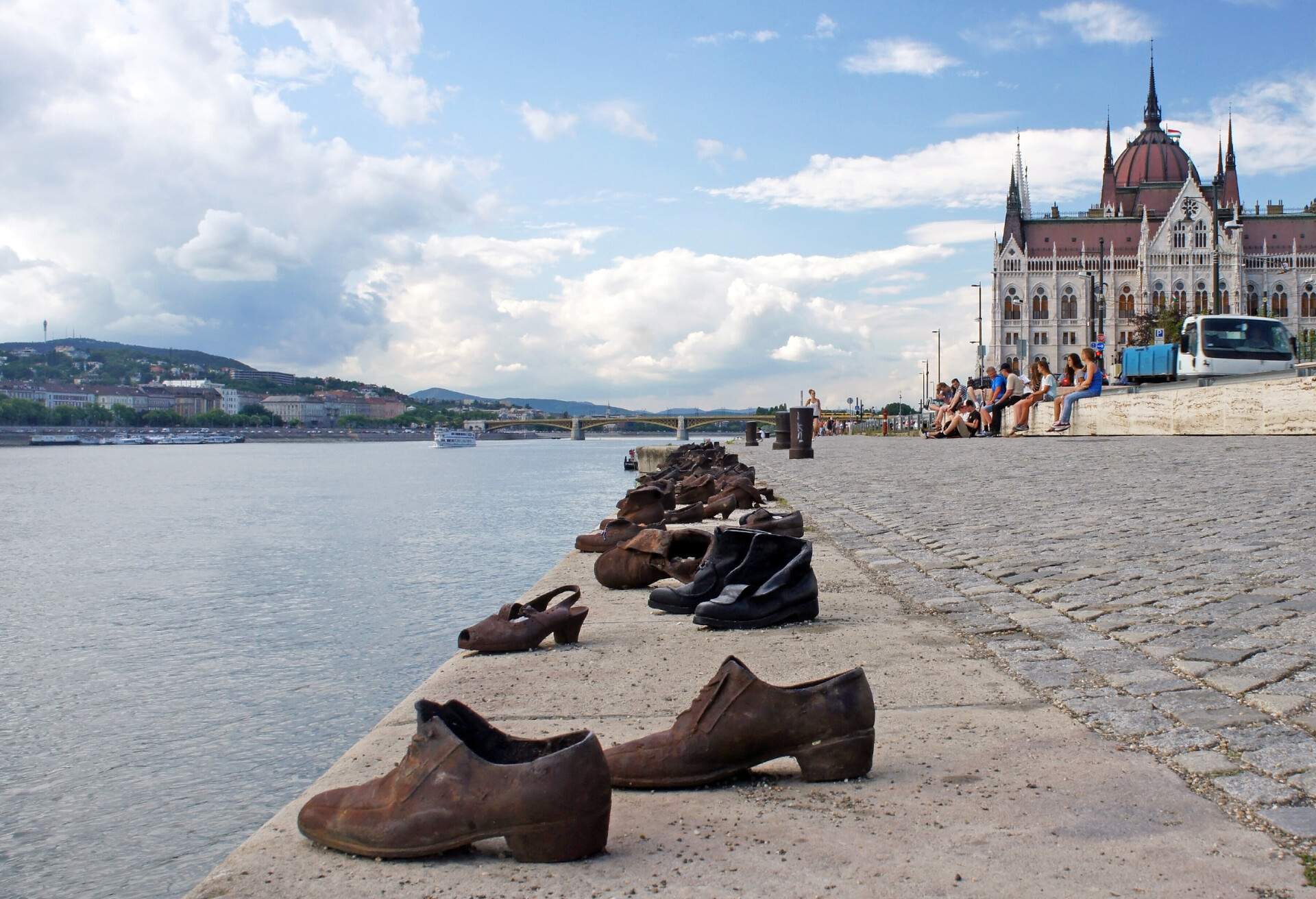 Shoes on the Danube Bank near Parlament, Budapest, Hungary