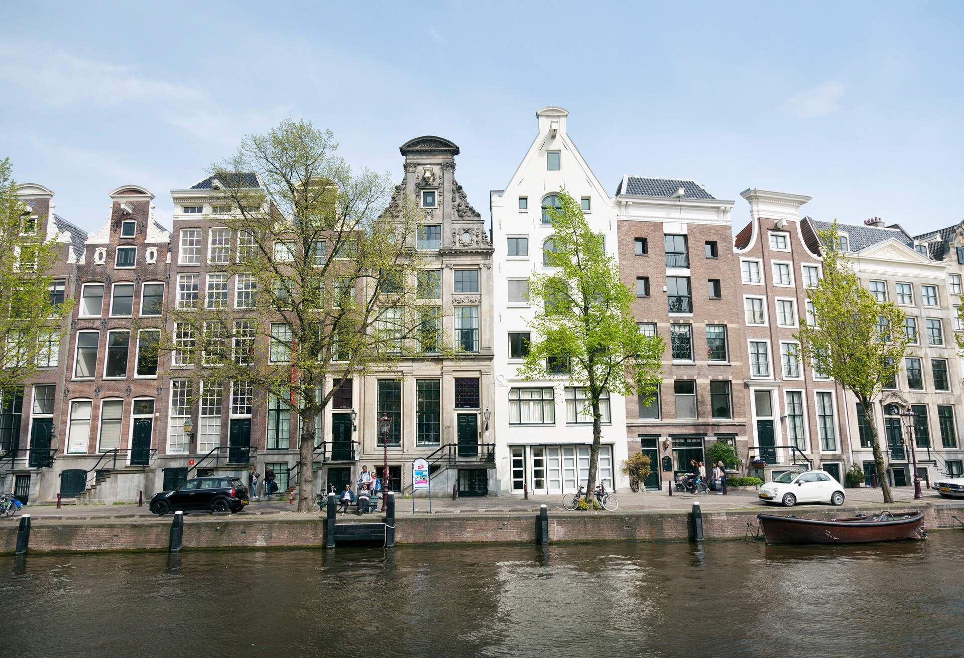 The canal in Amsterdam with it's iconic narrow buildings