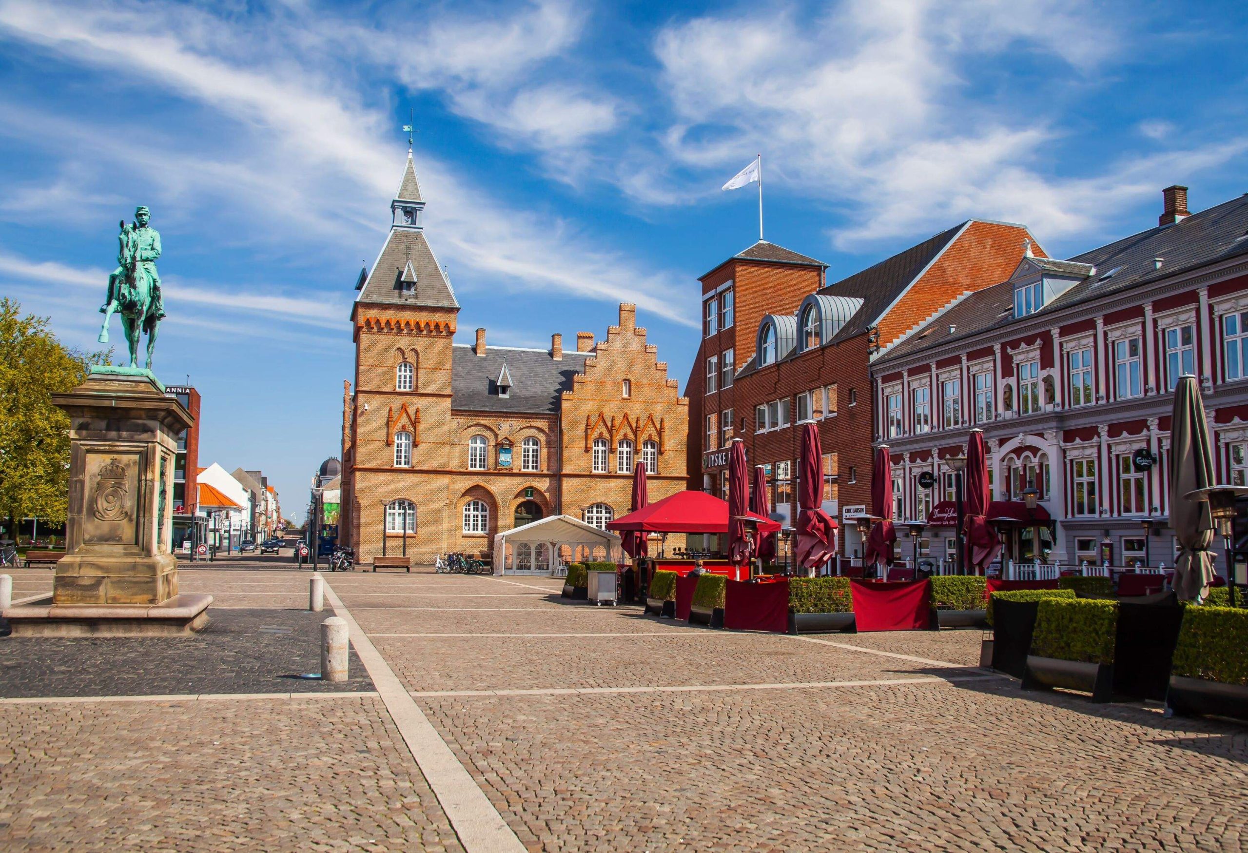 Historic centre with marketplace, Esbjerg, Jutland, Denmark, Europe