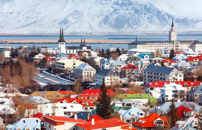 Cityscape Reykjavík, Iceland.