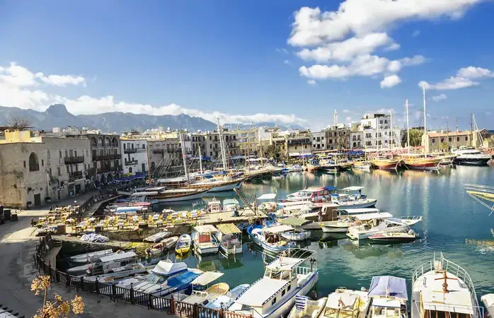 Kyrenia (Girne) Harbor in Turkish Republic of Northern Cyprus.