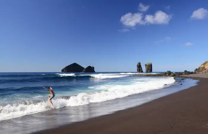 Mosteiros, March 2017 - Travel landscape from Sao Miguel island, Azores, Atlantic ocean, Portugal