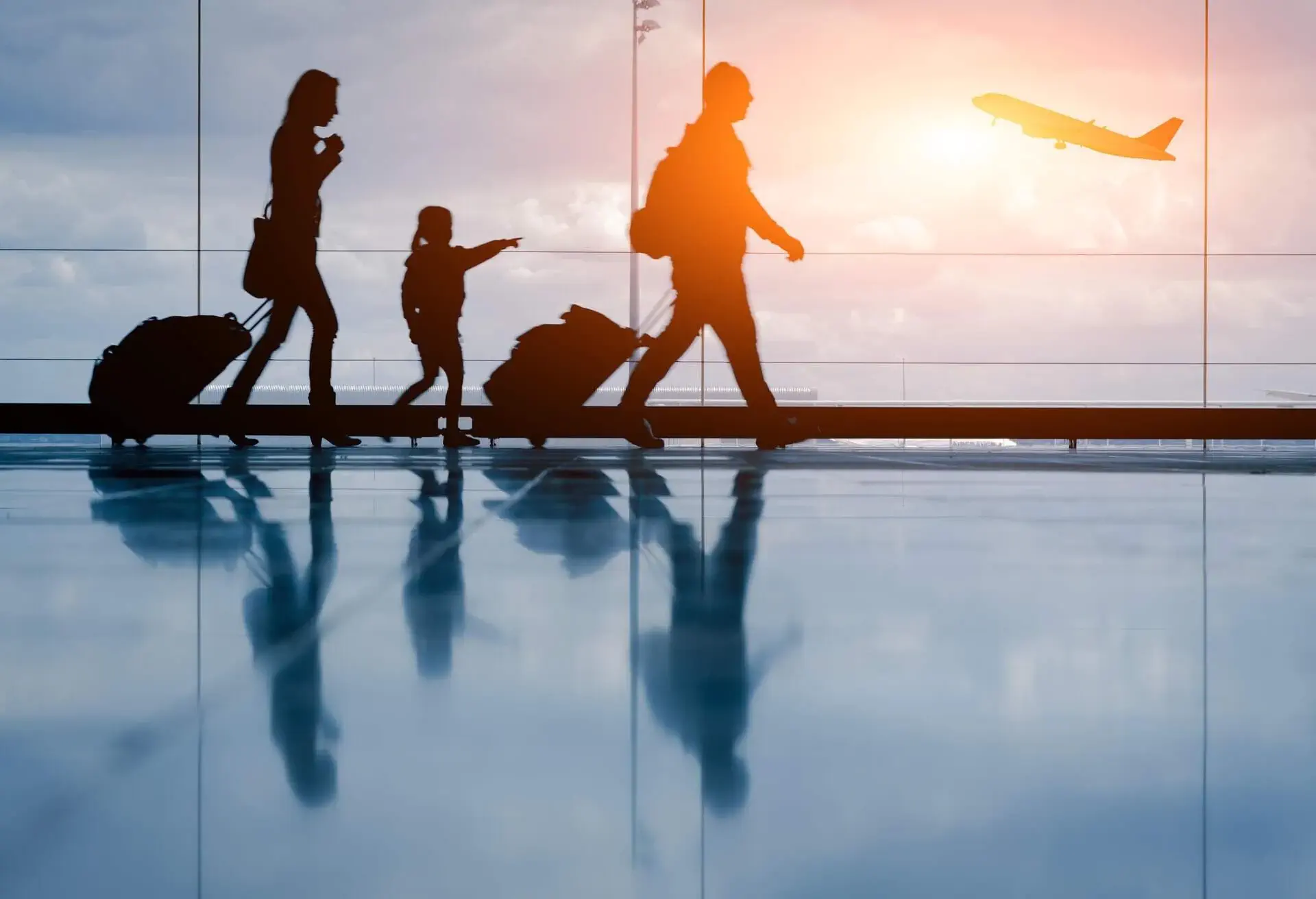 passengers at an airport