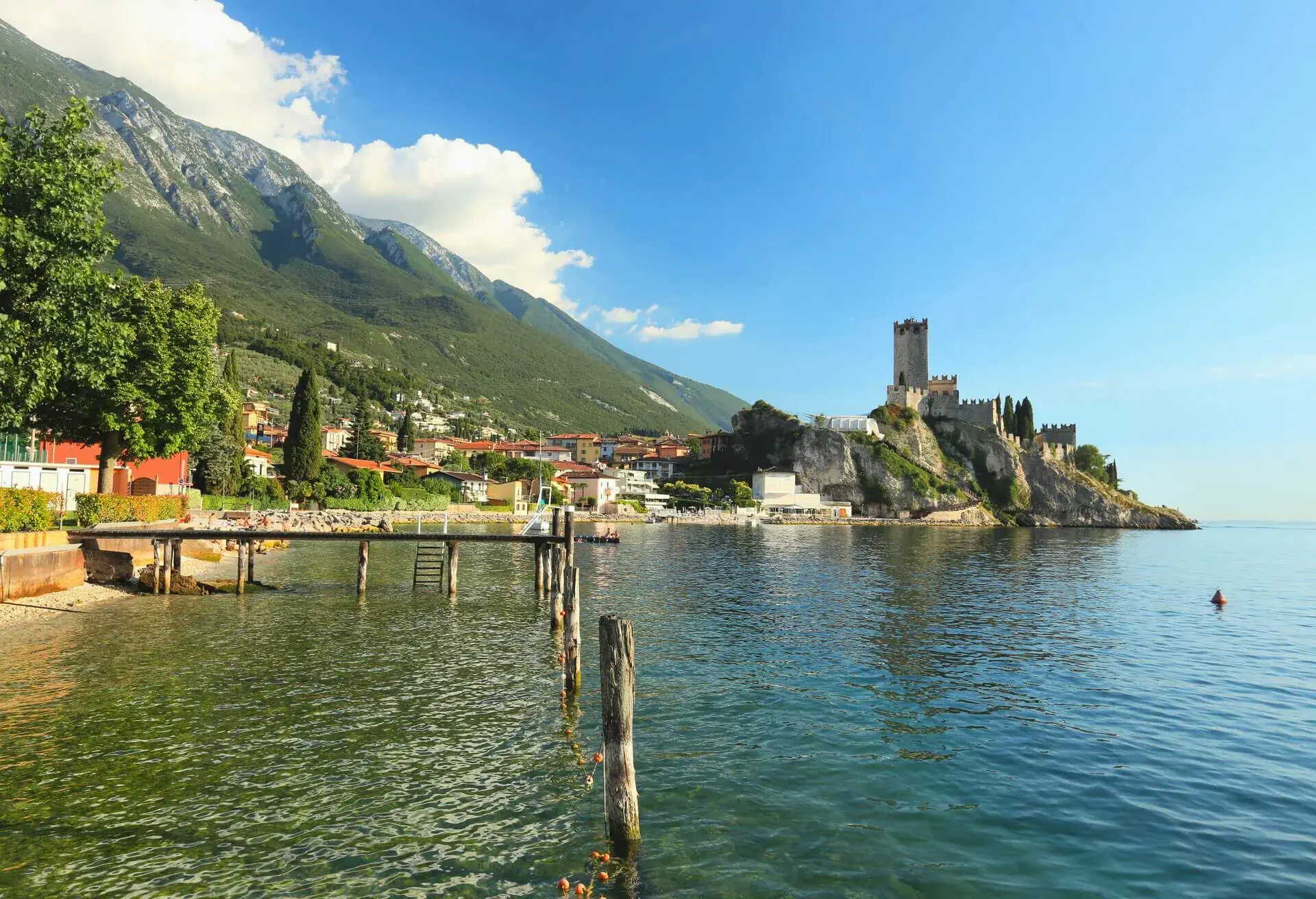 veneto view of castello scaligero castle